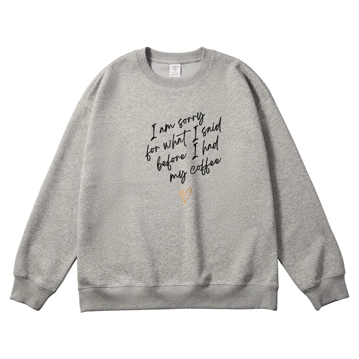 Women's Pullover Funny Letter Graphic Oversized Woman Tops Female Sweatshirt Round Neck Long Sleeve Autumn Thick Clothes