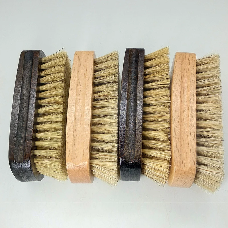 Shoe Polish Brush Brush Leather Pig Hair Soft Polishing Tool Cleaning Brush Nub Leather Boots