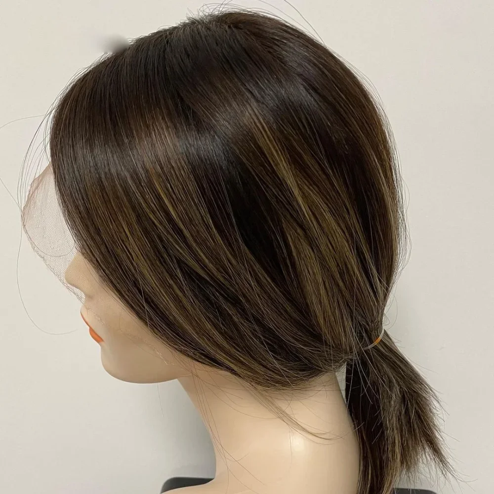 لينة طويلة 16 "الجسم موجة تسليط الضوء على شقراء غلويليس 5x5 الحرير قاعدة الشعر البشري اليهودي مع BabyHair HD الدانتيل الشعر الأوروبي قبل قطعها #3