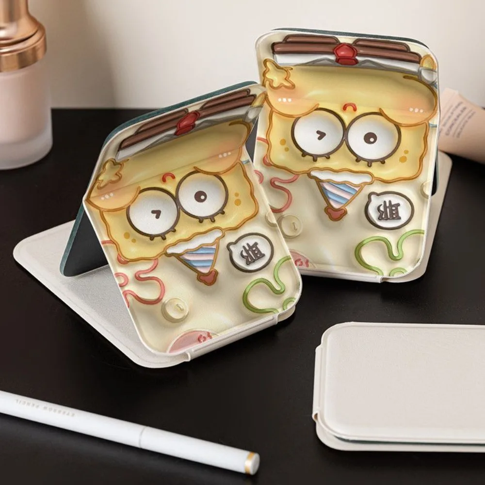 

SpongeBob SquarePants Folding Mirror - Cute Cartoon Design, fully wrapped edge , Portable Makeup Mirror, Perfect Gift