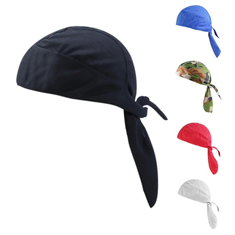 Quick Dry Head Scarf Pure Cycling Cap Summer Men Hat Hood Headband