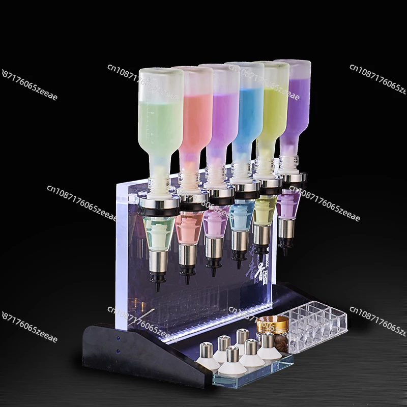 Bulk Perfume Sales Display Small Counter 6 Pump Head Travel Bottles Stall Display Rack