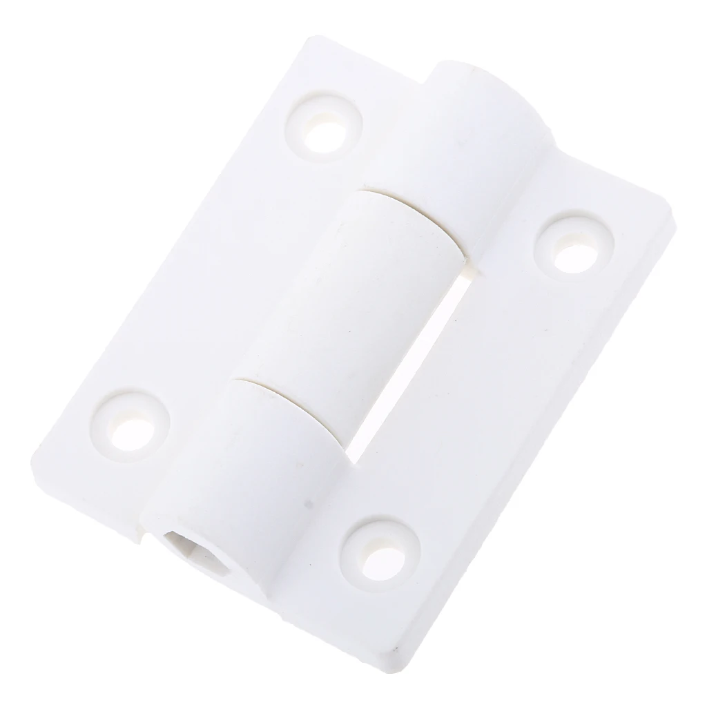 Reinforced Plastic Hole Door Cabinet Butt Hinge 2 Leaves 56*43mm White