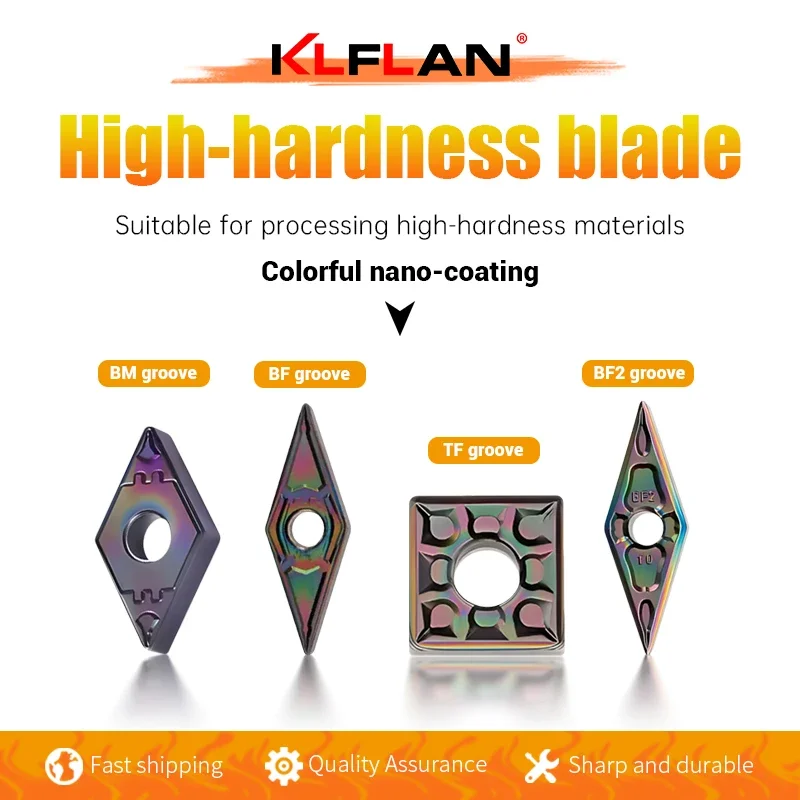 

Colorful Nano Blue-coated Insert For Machining Hardened Steel SNMG120404 SNMG120408 VNMG160404 VNMG160408 DNMG150404 DNMG150408