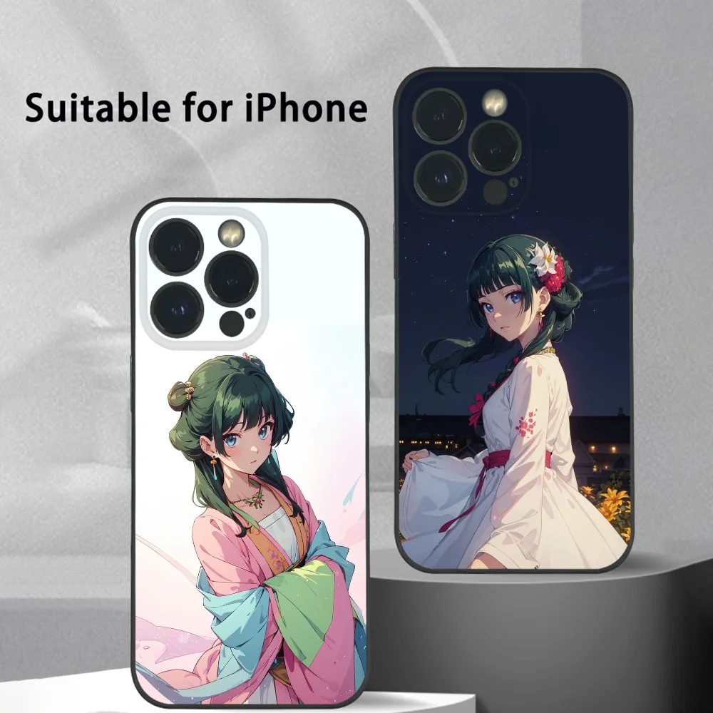 

Anime The A_Apothecary Diaries Cute Phone Case For iPhone 16 15 14 13 Pro Max Plus Mini Black Frosted Soft Shell Funda