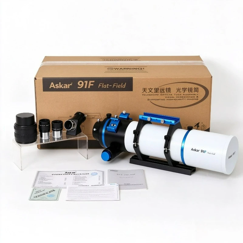 Askar 91F Flat-Field Astrograph Quadruplet Lightweight Compact Affordable Telescope for Visual Observing And Astrophotography