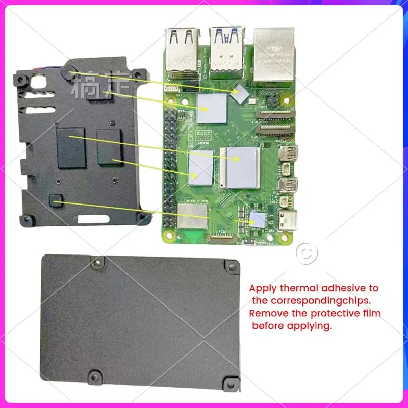 

ABT-Armor Shell Metal Cooling Shell With PWM Temperature Controlled Cooling Fan For Raspberry Pi 5 For Raspberry Pi 5