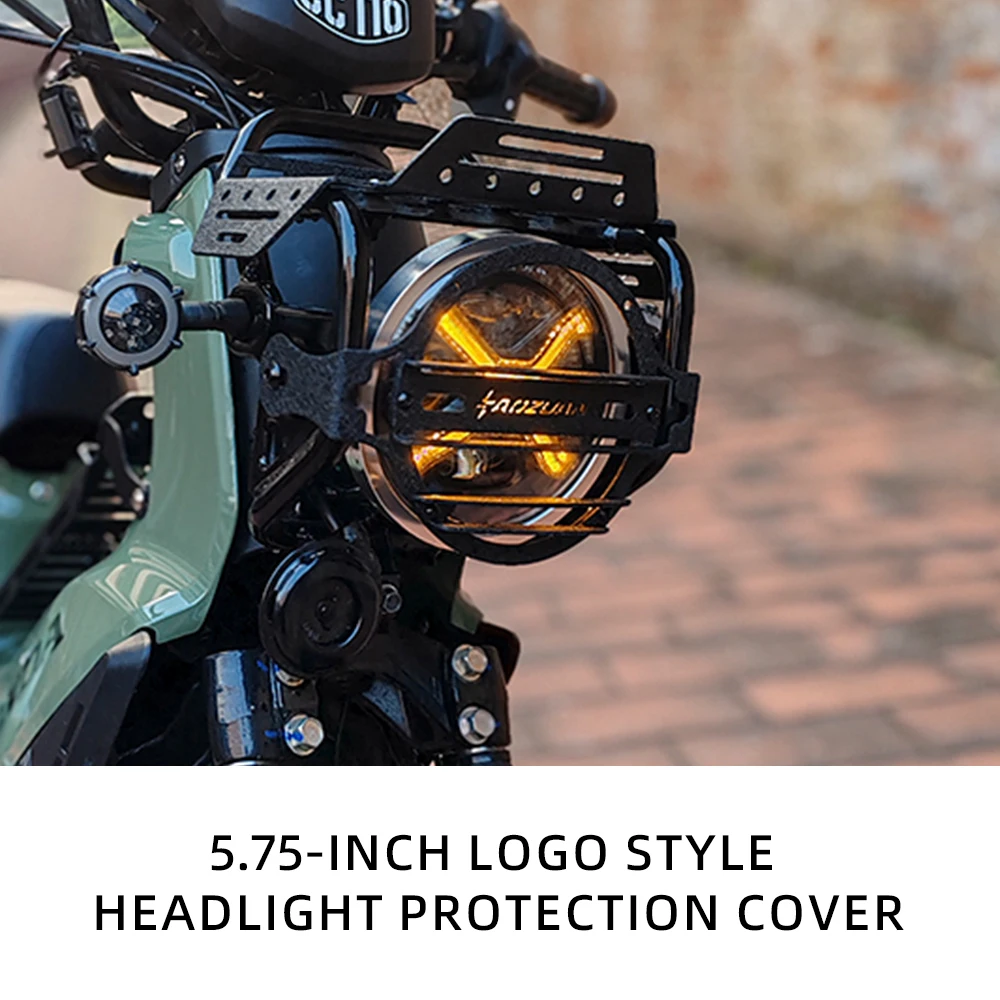 

5,75-дюймовая крышка для мотоциклетных фар, металлическая защитная решетка, окрашенная распылением, для 2021-2025 Cross CUB CC 110