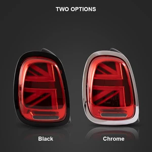 Paar LED-Rücklichter für 2014-2019 Mini Cooper F55 F56 F57 Union Jack LCI Red Lens Heck hinterher Lampe mit Animation 8 Hauptverkaufsmini Cooper F56 Lichter - №6