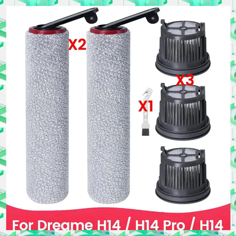 

FIZP Roller Brush Hepa Filter For Dreame H14 / H14 Pro / H14 Dual Wet And Dry Vacuum Cleaner Replacement Parts