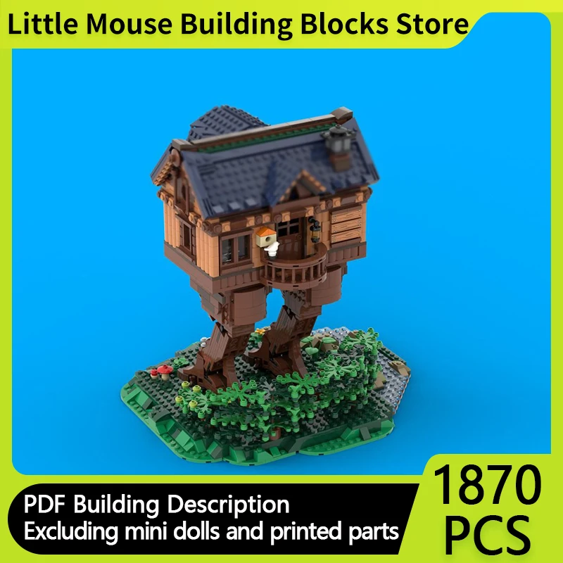 

Medieval Castle Model MOC Building Bricks Forest Treehouse Modular Technology Gifts Holiday Assemble Children Toys Suit