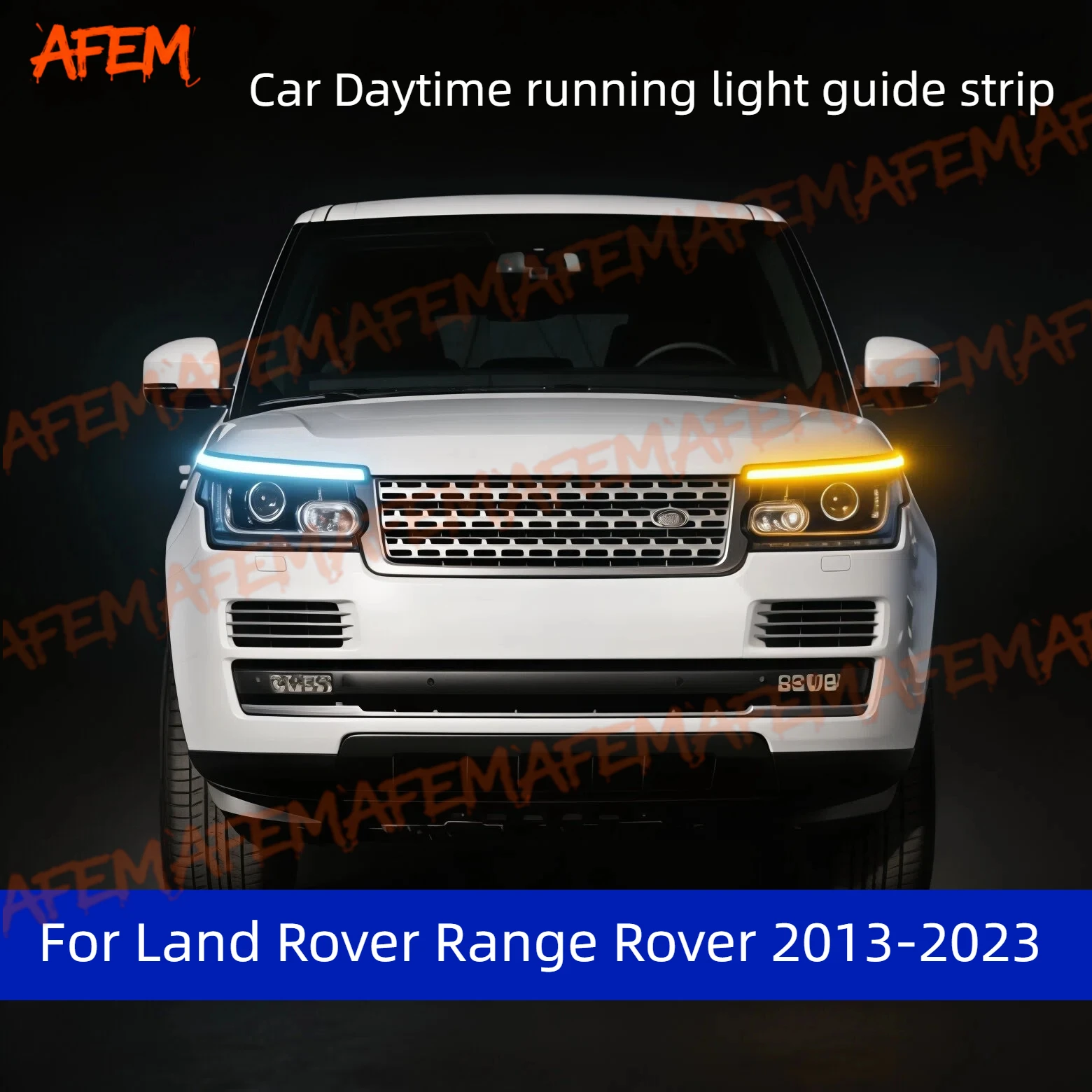

2pcs Car DRL Daytime Running Light Start Scan Style Sequential Flowing Turn Signal Light For Land Rover Range Rover 2013-2023