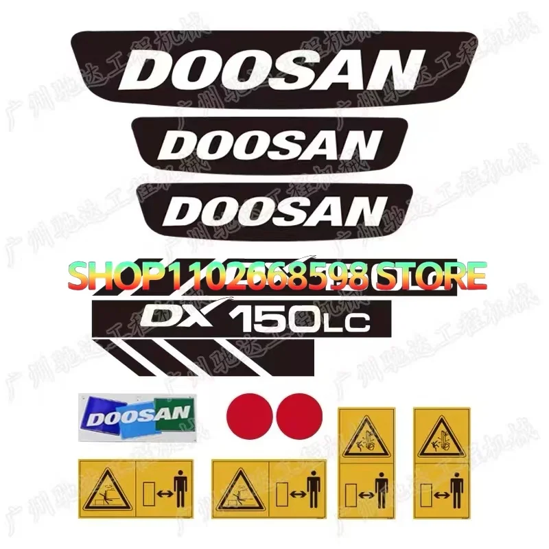 High quality Excavator Full Vehicle Stickers for Doosan DX60 75 80 150 260 300 350 380 Whole Car Sticker