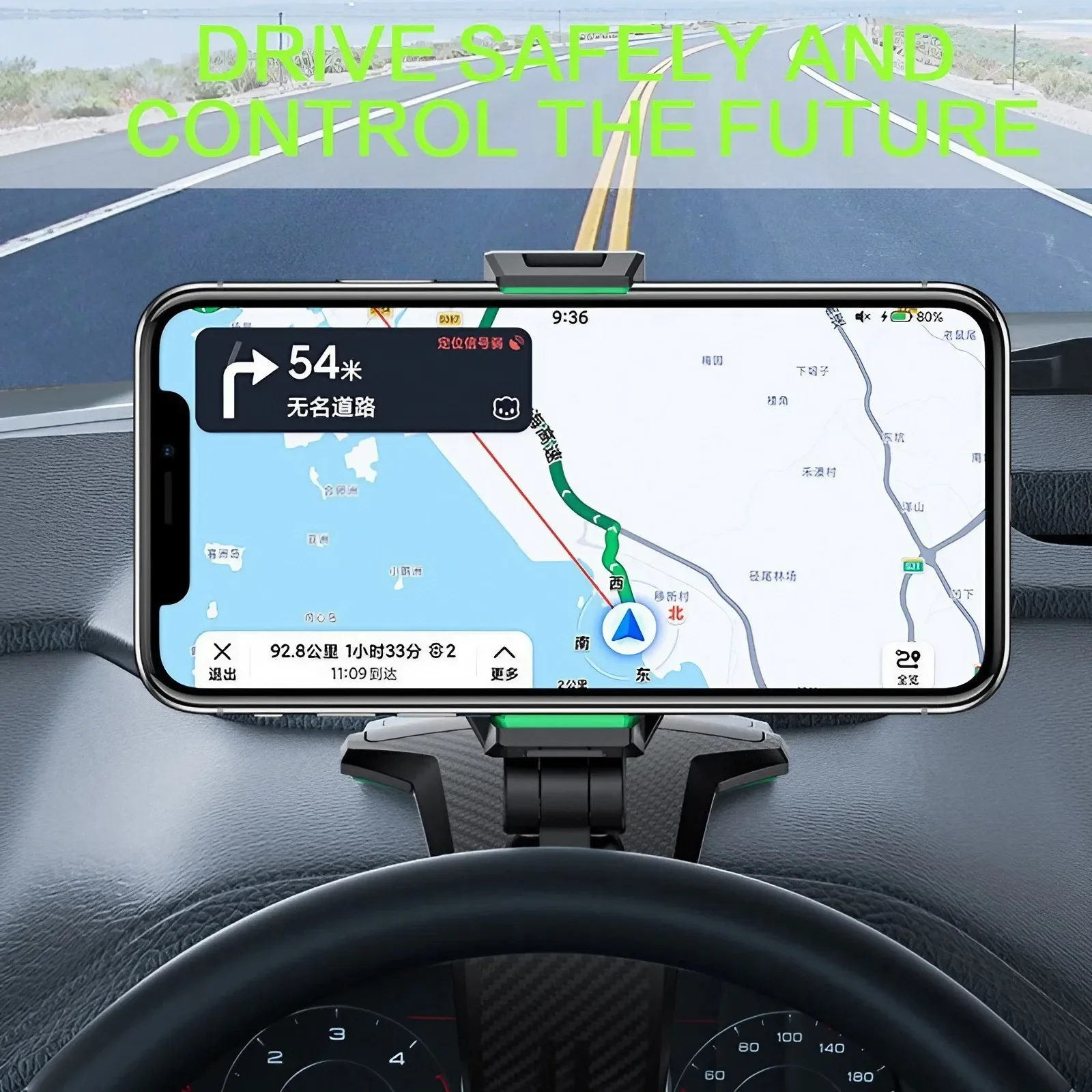 حامل هاتف السيارة العالمي للوحة القيادة، حامل عرض GPS سهل التركيب، حامل دعم أمامي للسيارة