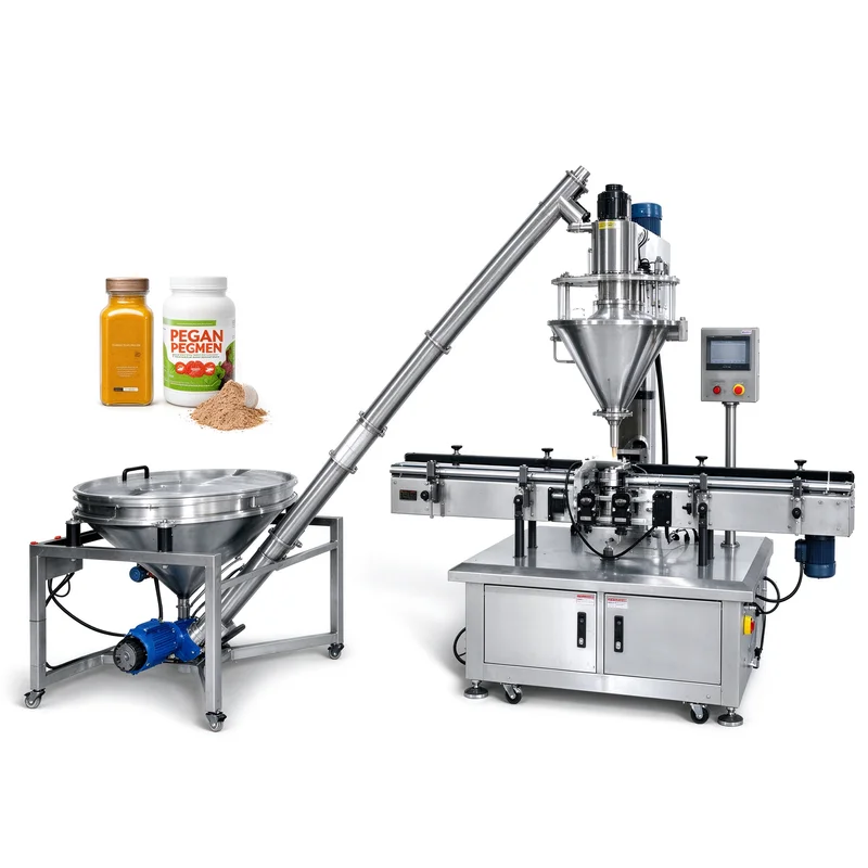 Desktop Auger Powder Filling Machine Adjustable Dosing for Dry Fine Powder Bottle Pouch Packing Doser Machinery