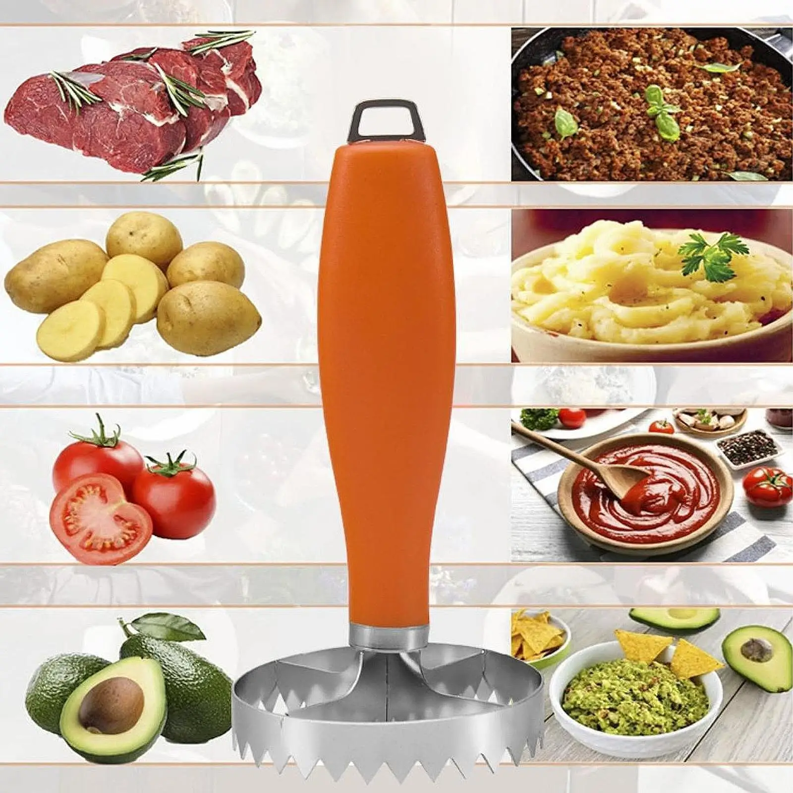 

Ручная мясорубка, овощерезка, универсальная, эффективная, нержавеющая сталь 304.