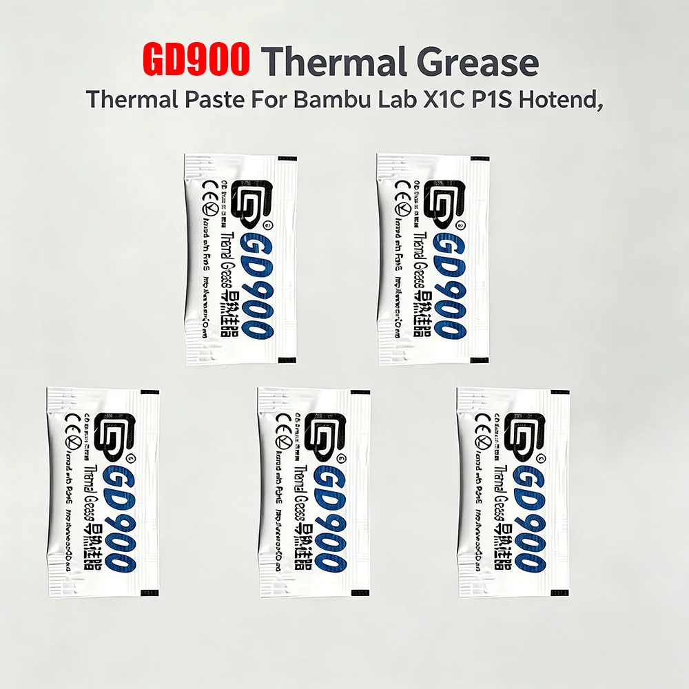 GD900 Thermal Grease Thermal Paste for Bambu Lab X1C P1S Hotend, High Heat Conduction 3D Printer Maintenance Accessories