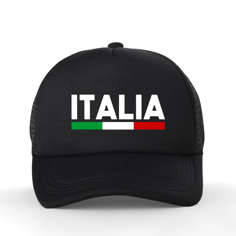 

Italia Italy Italian Flag Baseball Cap Unisex Adjustable Snapback Classic Mesh Breathable Trucker Hat Outdoor Visor