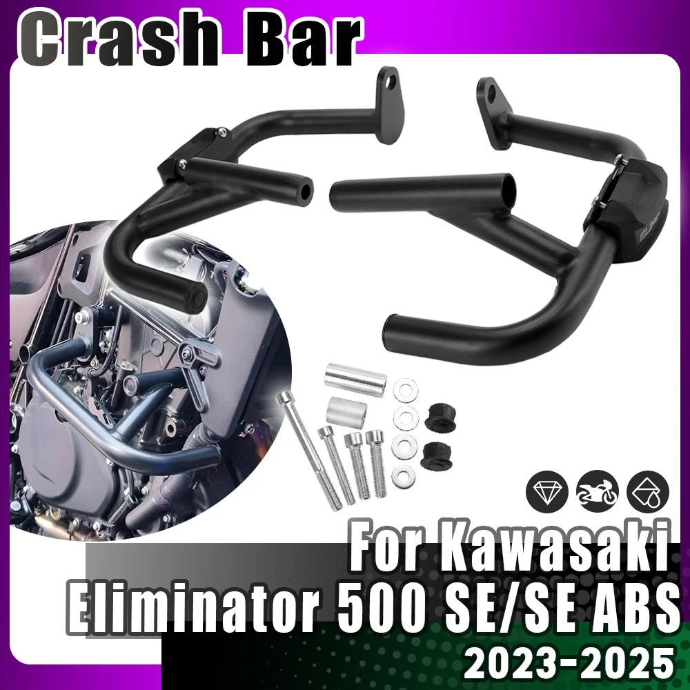 

Motorcycle Crash Bar Protectors Freeway Engine Guard Bumper For Kawasaki Eliminator 500 SE ABS 2023 2024 2025 Highway Bumper