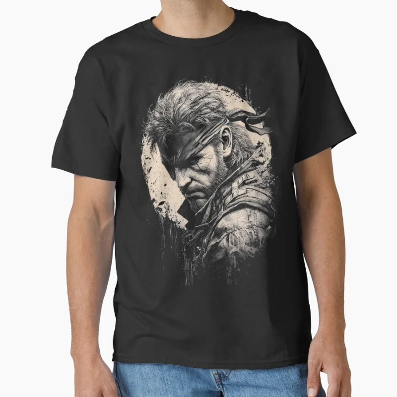 Legendary Stealth Operative Metal Gear Solid Kojima MGS Video game Gift T shirt for man Large size Tops Graphic Print Clothes