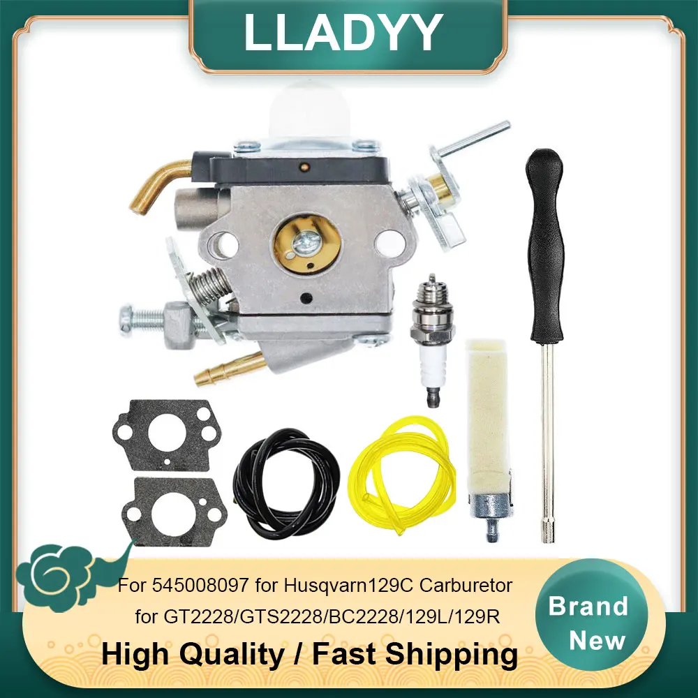 

Replacement Carburetor Kit 545008097 for Husqvarna 129C 129L 129R 129LDX GT2228 BC2