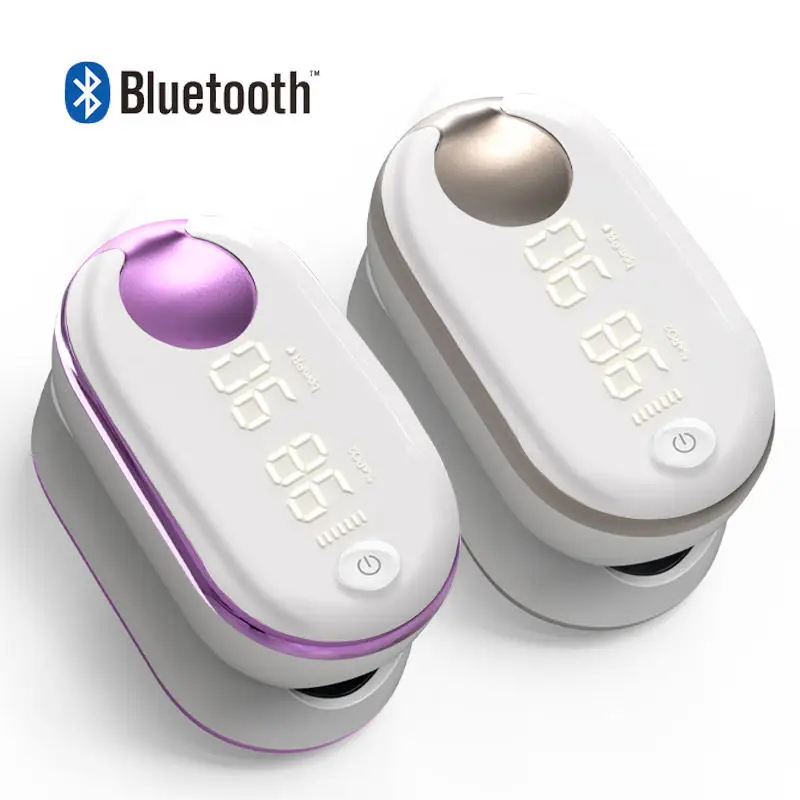 Bluetooth Charging Oximeter Pulse Finger Clip Intelligent Blood Oxygen Can Be Connected to The Mobile Phone App