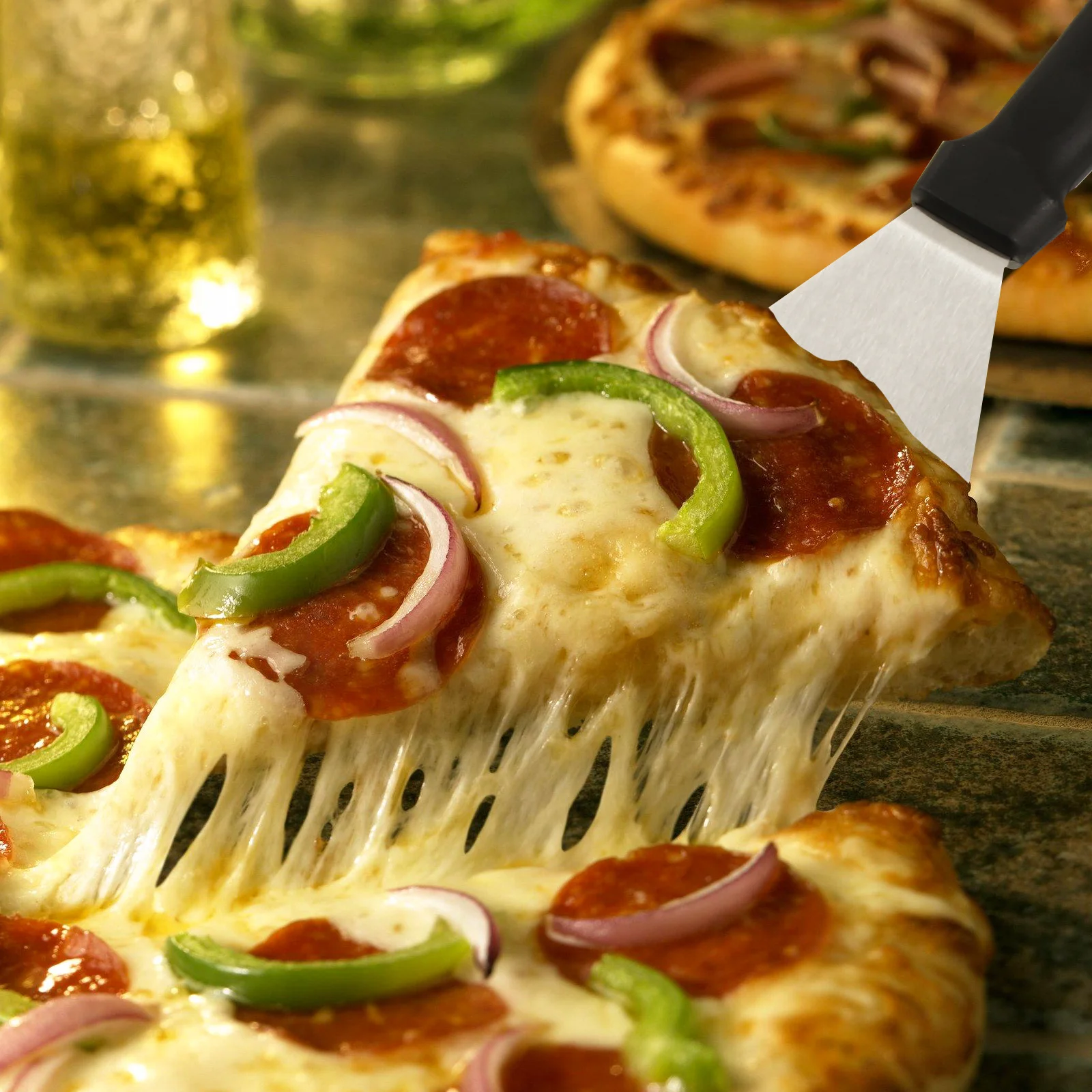 

3pcs Stainless Steel Pizza Shovel Set Perforated Design For Baking Tool Kitchen Accessory Pizza Spatula