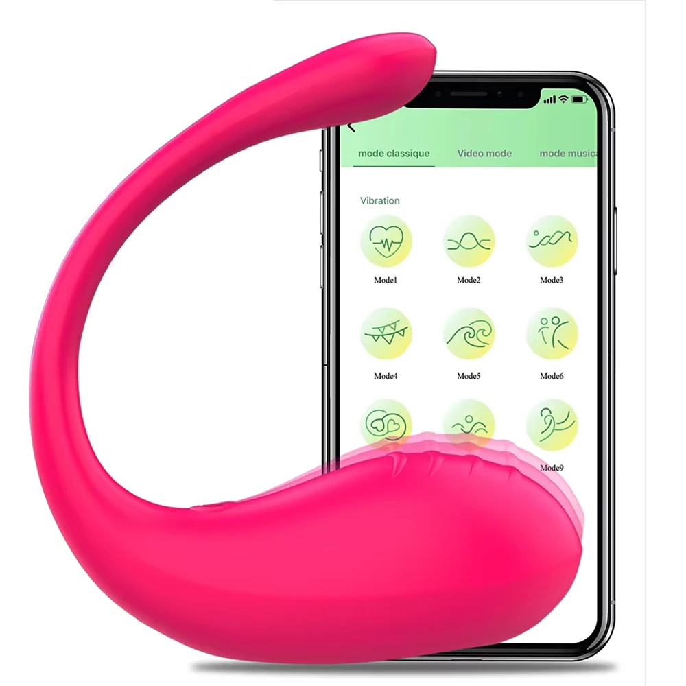 ​ Vibradores vaginales controlados por aplicación de 9 velocidades, masajeador de huevos vibratorios anales para punto G, estimulador portátil, Juguetes sexuales para adultos para mujeres y parejas