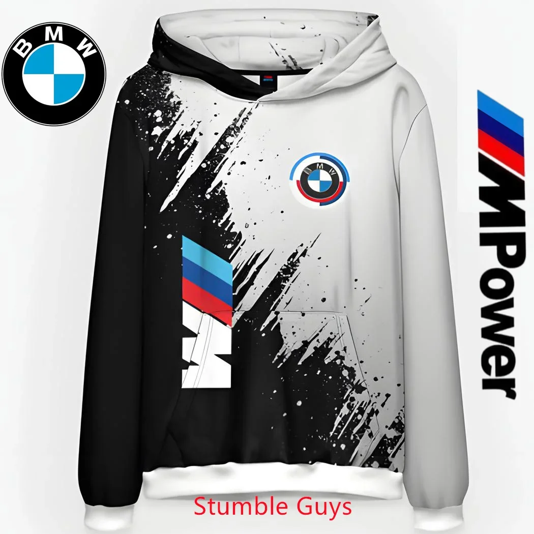

BMW Women's Fashion Hoodie Men Clothes Auto Racing Kids Moto Graphic Top Fashion Hoodie Comfortable Daily Wear