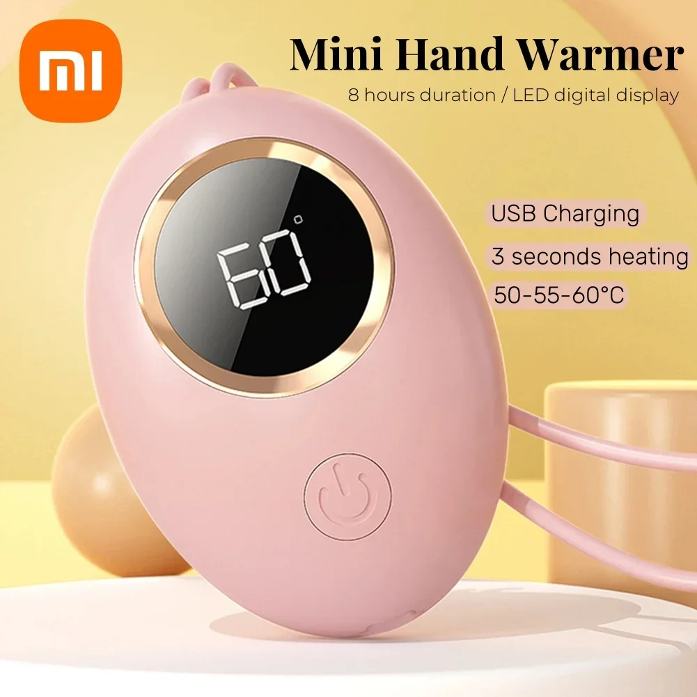 Xiaomi Portable Pocket Hand Warmer, 2 in 1, Power Banks, 50000mAh Battery, Temperature Display, Adjustable, Christmas Gift