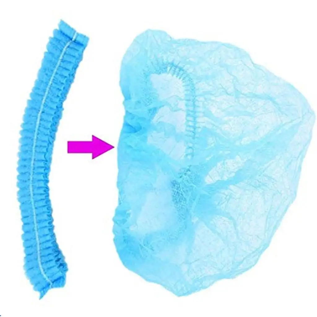 10pcs Disposable Hair Net Caps Mob Caps Clipped Hair Head for Salon Sunless Spray Tanning