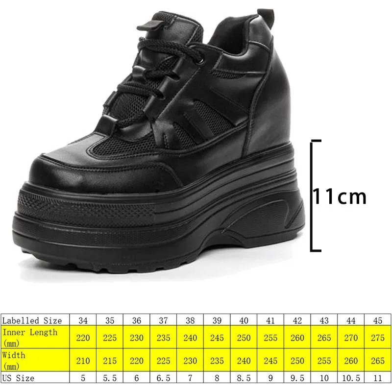 Fujin 11cm Air Mesh Genuine Leather Summer Hollow Chunky Sneaker Breathable Slides Platform Wedge Microfiber Women Sandals Shoes