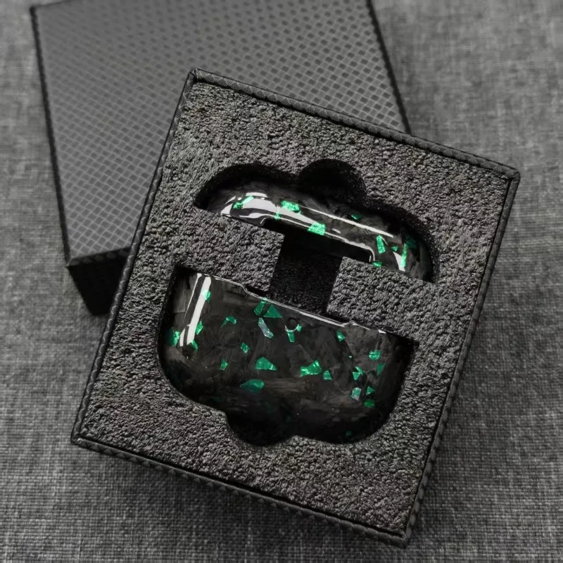 حافظة من ألياف الكربون لأجهزة AirPods Pro 3 (2025) حافظة سماعة أذن من ألياف الكربون حافظة سماعة لاسلكية تعمل بالبلوتوث