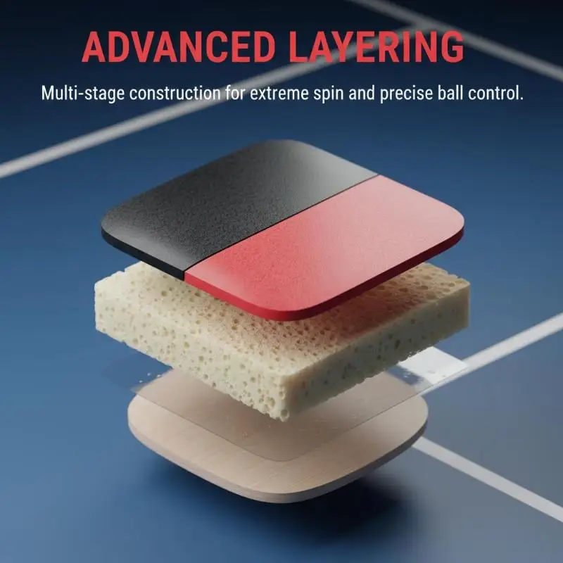 REACTOR  V5 Table Tennis Rubber Exceptional Sticky Top for Powerful Forehand  and Backhand Drives