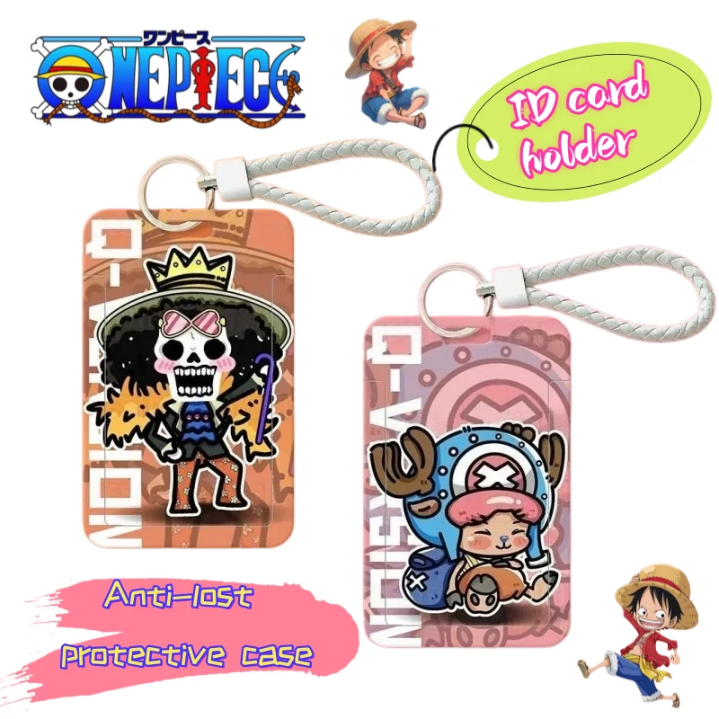 

One Piece Luffy Tony Tony Chopper BROOK Card Set Creative Personality Cartoon Bus Card Certificate Anti-Lost Protective Cover