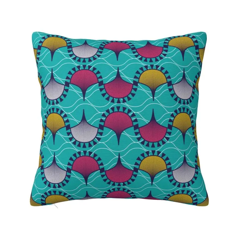 African Ankara Pattern Throw Pillow Covers Decoration 3D Printing Sofa Chair Cushion Cover Polyester Soft Pillowcase Dakimakura