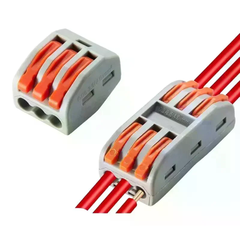 5Pcs PCT Quick Wire Connector Push Fit Terminal Block Reusable Cable Clamp Flame Resistant For Lamp Electrical Wiring Connectio