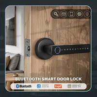 Bluetooth Smart Fingerprint Door Handle Lock Electronic Password APP Remote Unlock Hotel Apartment Office Rental House