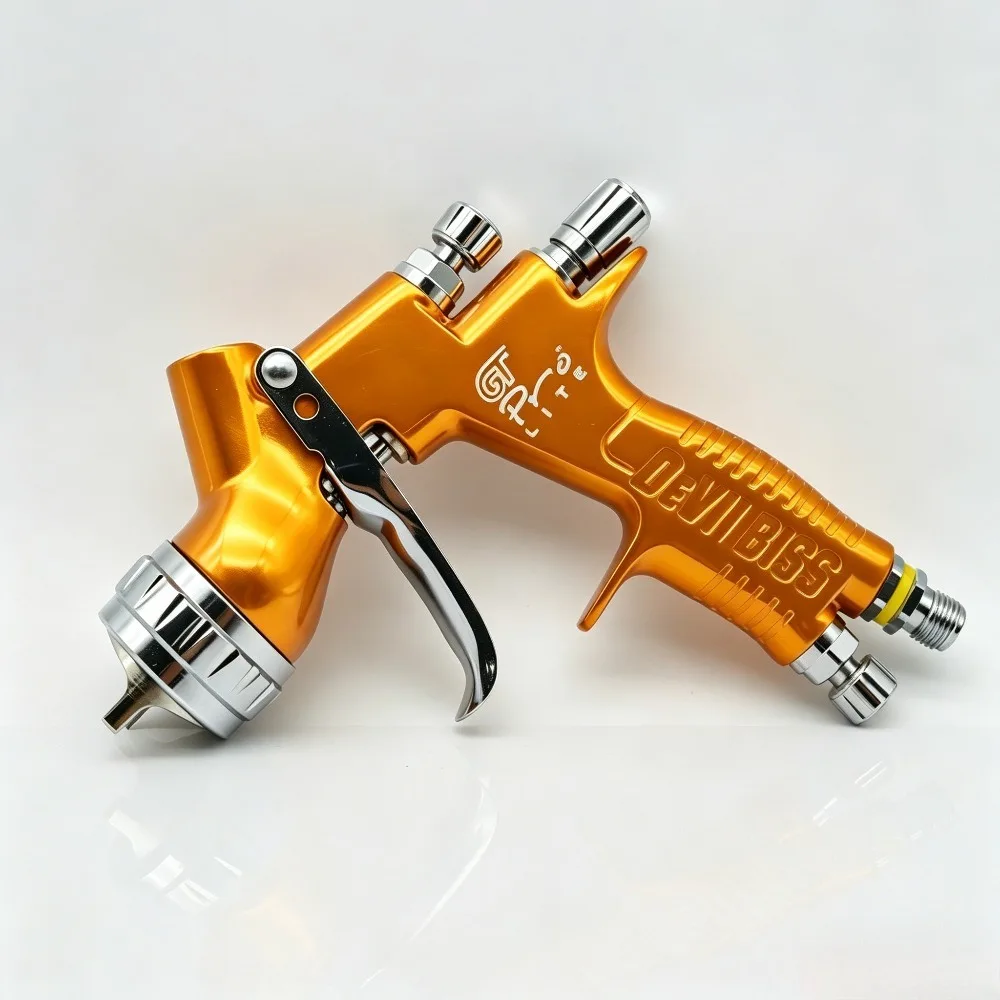 Auto Body Paint Spray Gun Kit Automotive Air Hvlp Spray Gun Car Paint Gun Gravity Kit 1.3mm Tip 600ml Plastic Cup for Car Paint