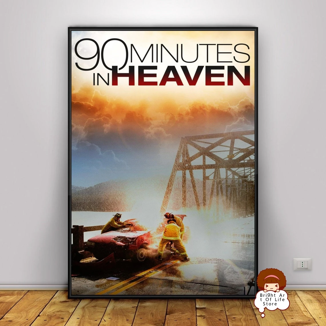 

90 Minutes in Heaven (2015) Movie Poster Classic Art Photo Canvas Print Home Decor Wall Art (Unframed)