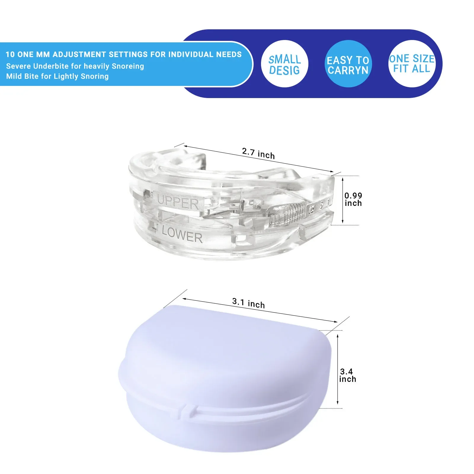 Boquilla antirronquidos para dormir, solución para dejar de roncar, protector bucal, dispositivo de ayuda para dormir, mejora la respiración del