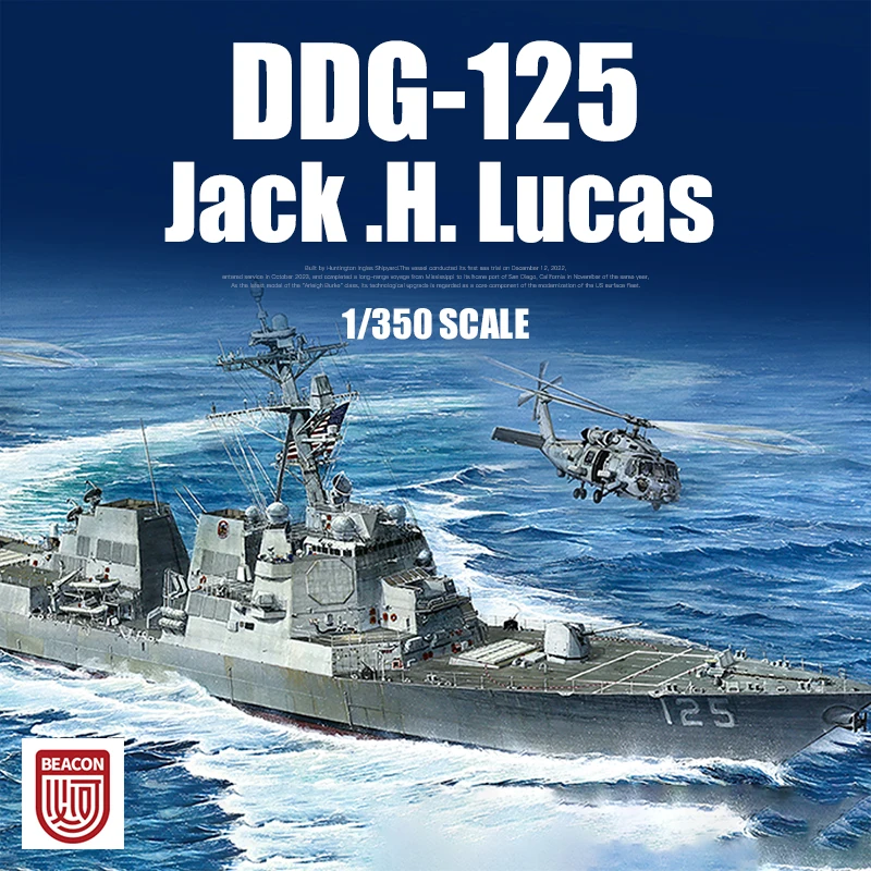 

Комплект собранной модели BEACON S3001 Разрушитель Arleigh Burke-класс DDG-125 Jack H. Lucas 1/350