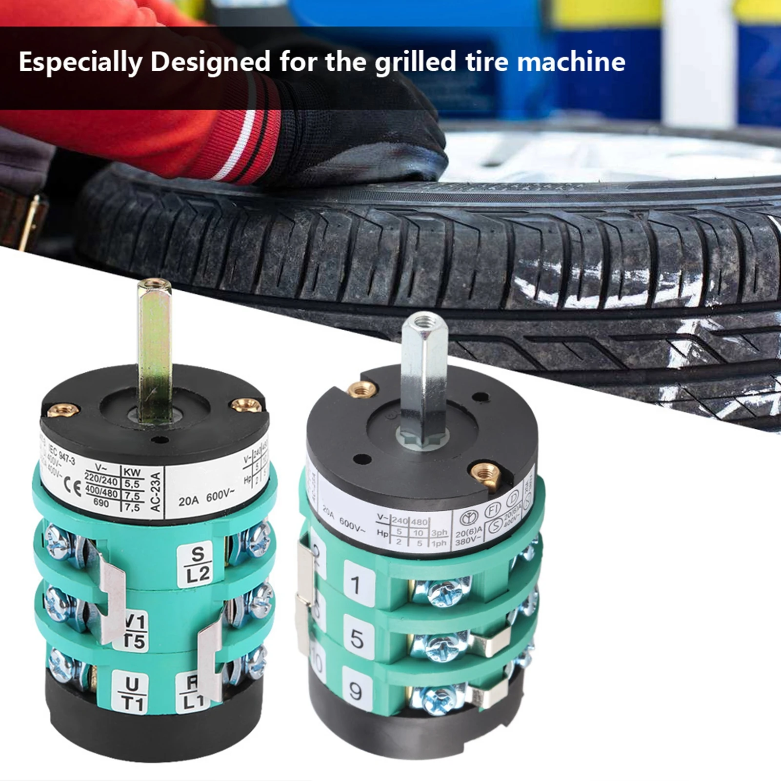 /380V Tire Changer Machine Motor Forward Reverse Turn Table Pedal Tire Forward Reverse Machine Motor