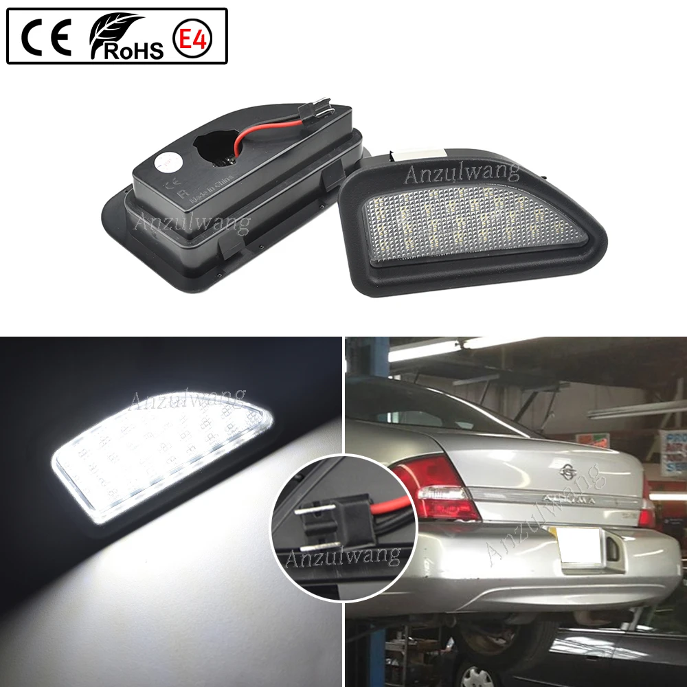 2Pc For Nissan Altima GLE GXE SE XE 1993-2001 Canbus LED License Number Plate Light Rear Tail Lamp 265150E700