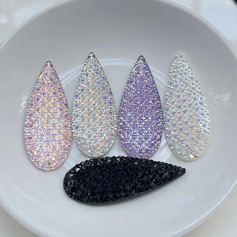 12/500pcs water drop resin Rhinestone DIY jewelry making decorative accessories Aboriginal Earrings decorative sewing Rhinestone