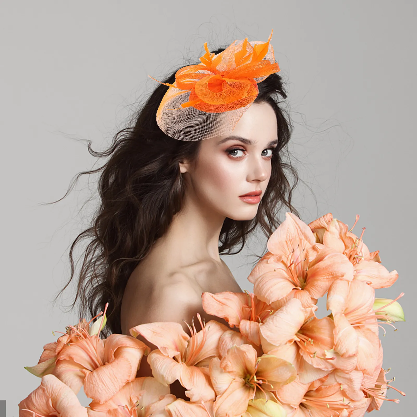 

Элегантный головной убор-фасцинатор для женщин: легкий сетчатый дизайн, шикарный декоративный аксессуар для волос для чаепития, свадьбы, невесты