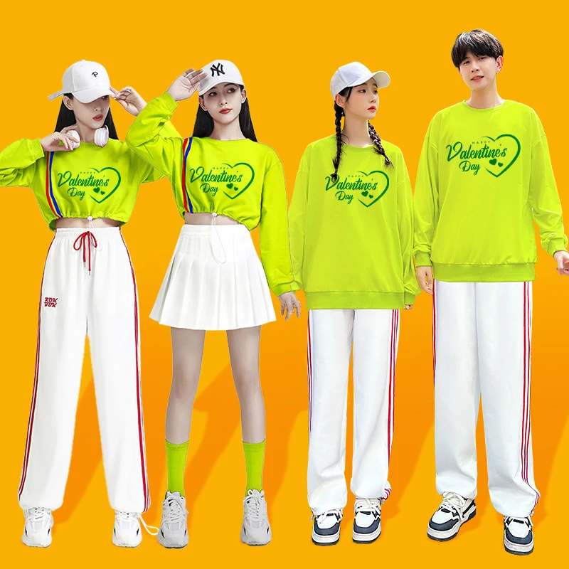 

Молодежный энергетический костюм для выступлений, школьный хор, ow orm, смесь хлопка и полиэстера, школьный спортивный костюм T