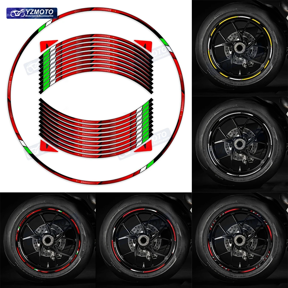 

Для мотоцикла 996 748 916 998 749 999 750 800 851 888 900 SS 17-дюймовая наклейка на колесо, светоотражающая наклейка на обод ступицы, декоративные наклейки
