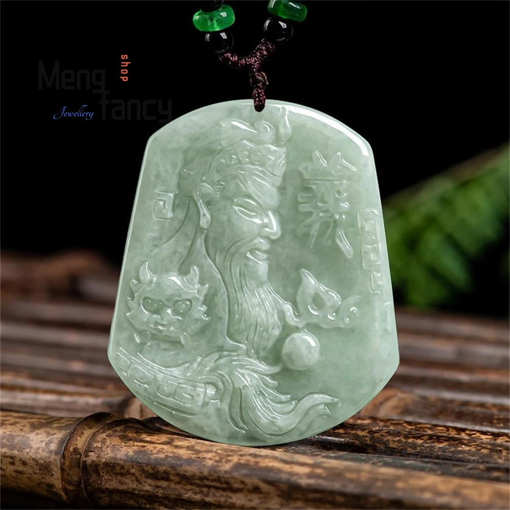 البورمية الطبيعية A-الصف الجاديت الفول متنوعة قوان قونغ الصواعق رقيقة مثل الغيوم قلادة من اليشم موضة غرامة مجوهرات