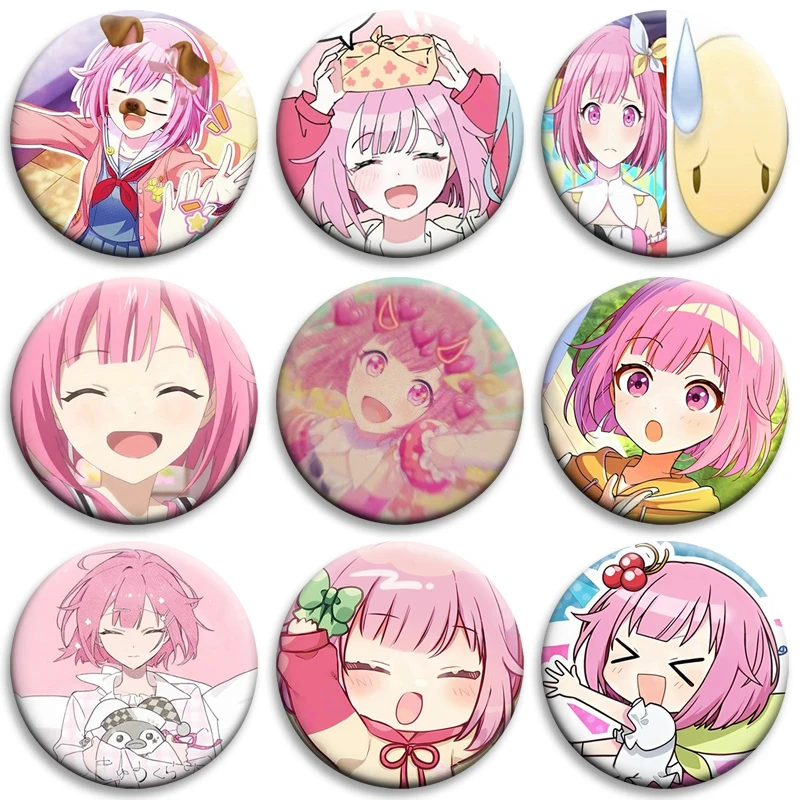 

32/50/58mm Kawaii Game Figure Emu Otori Enamel Pin Creative Brooch Round Badge for Bag Clothes Hat Accessories Souvenir Gifts